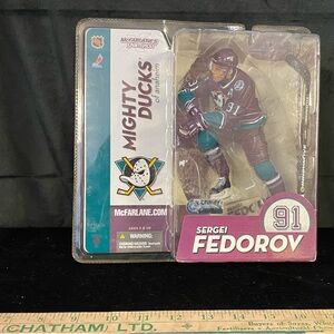 2004 McFarlene 6” Unopened Sergei Fedorov Hockey Action Figure